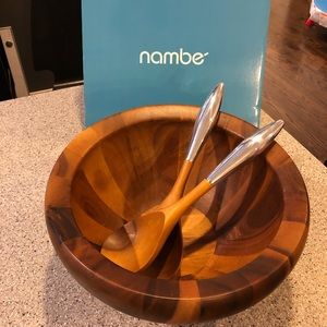 Nambe Yaro Salad Bowl Set